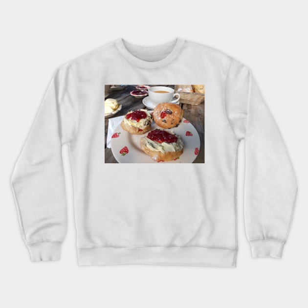 Cream Tea Crewneck Sweatshirt by pinkal